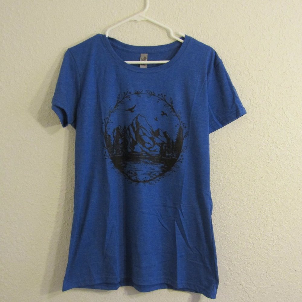 Floral Border Mountains Tee